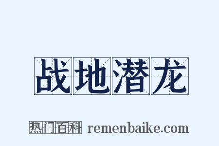 战地潜龙是什么意思的图片